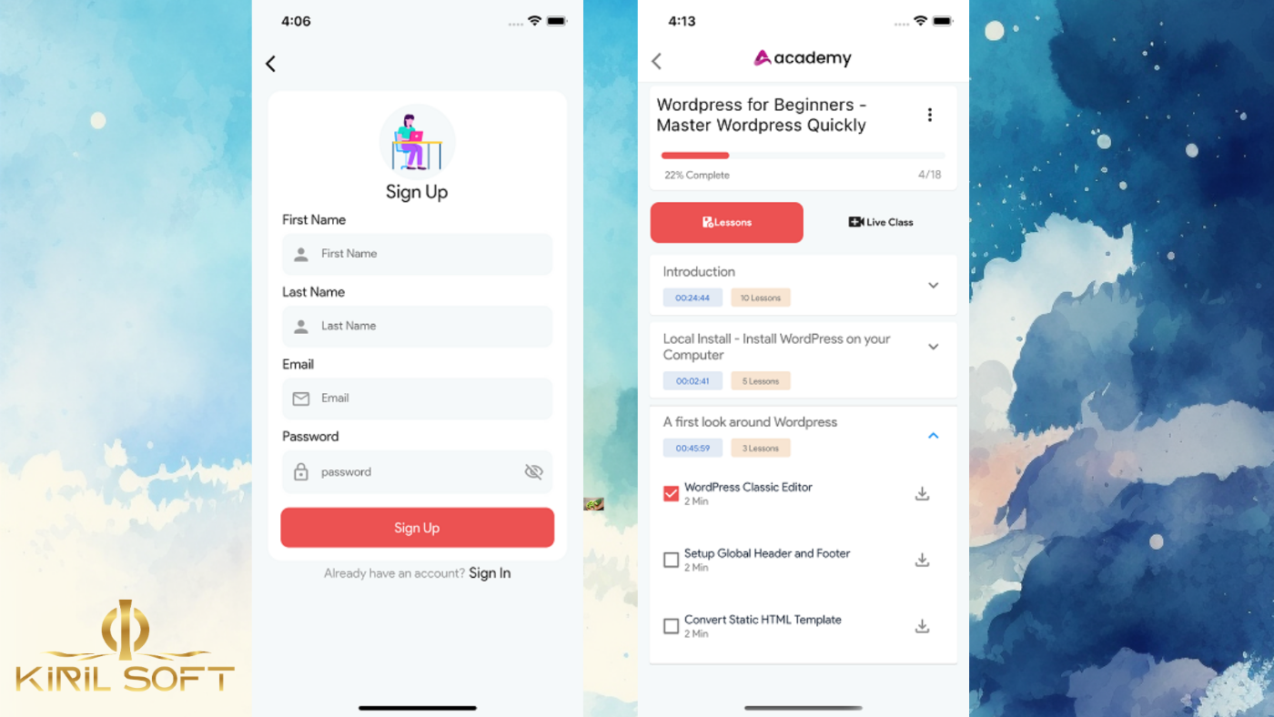 Kurs Satış - Udemy Kopyası Mobil Uygulama - Mobil Uygulama Projesi